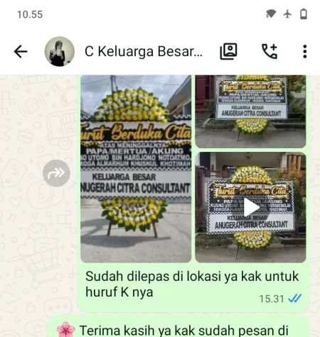 Pengiriman Papan Bunga Duka Arjomulyo Adimulyo